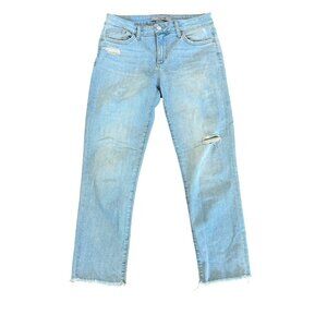Joe's Jeans Women's Light Wash Denim Ankle Blue Jeans Size 25 Stretch Distressed